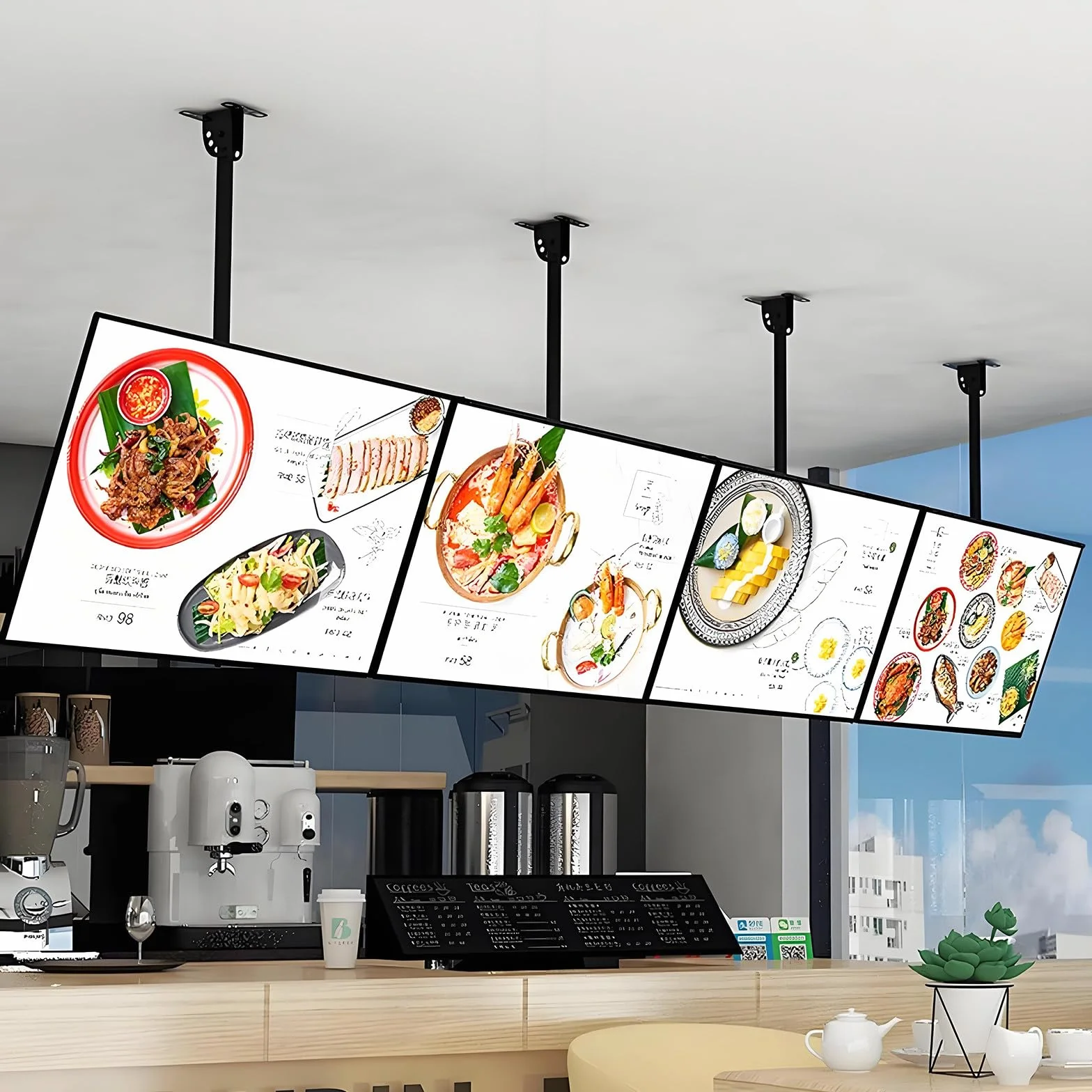 Caja de luz LED iluminada para carteles, barra telescópica, tablero de menú retroiluminado para restaurantes, tiendas, carteleras montadas en la pared
