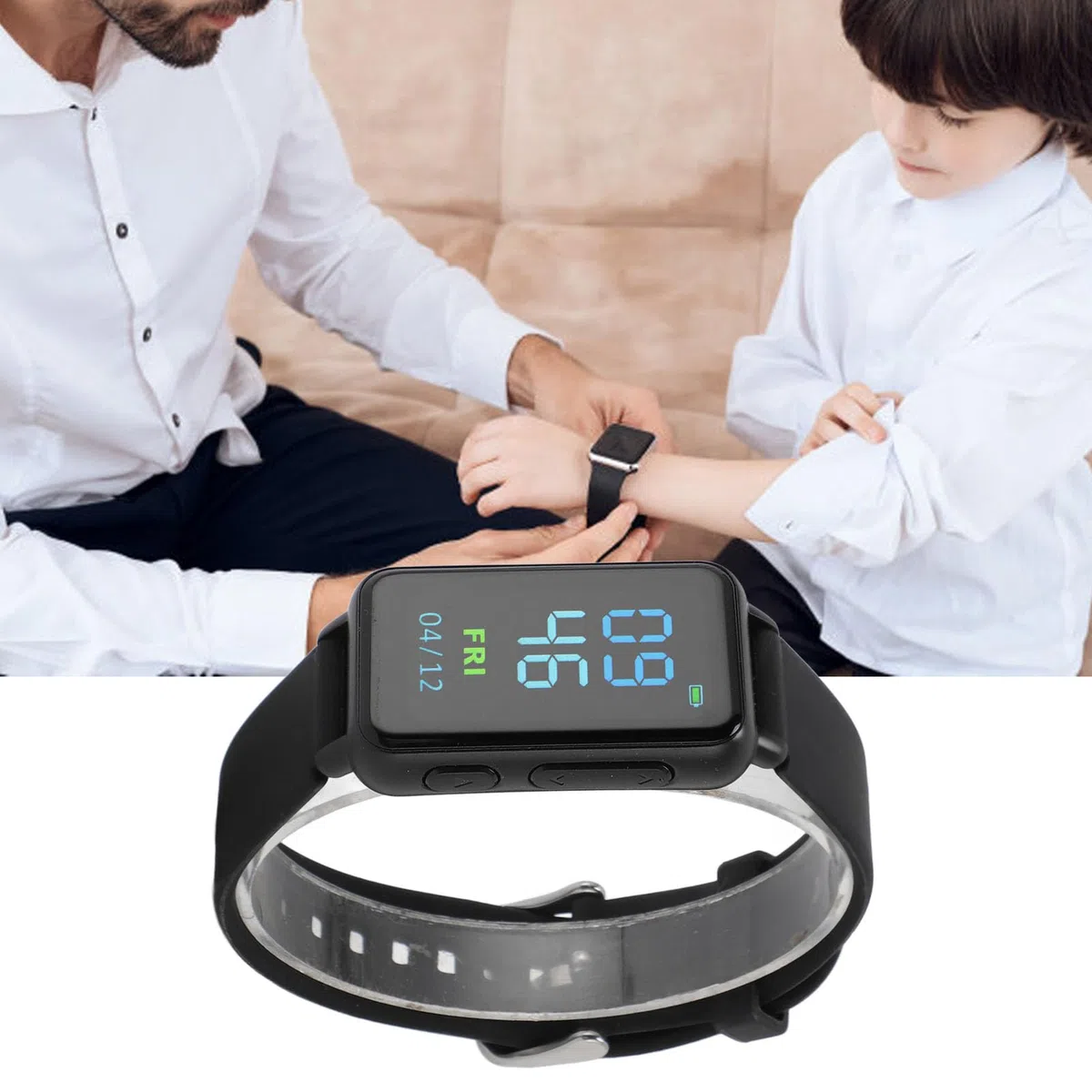 Reloj Grabador de Voz, Reproductor de Música MP3 con Pantalla IPS de 1,47 Pulgadas, Dispositivo de Grabación de Sonido con Reducción de Ruido HD con Grabación con Temporizador de