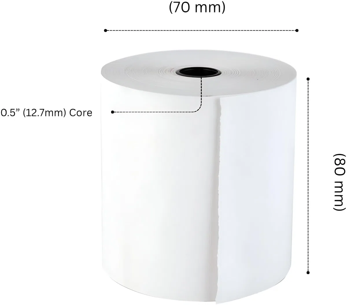 (40 rollos) rollos de papel térmico para recibos sin BPA de 3 1/8 pulgadas x 200 pies (70 mm), se adapta a todos los Clover, Square Terminal, Epson, Star TSP100III, cajas registradoras, sistemas POS