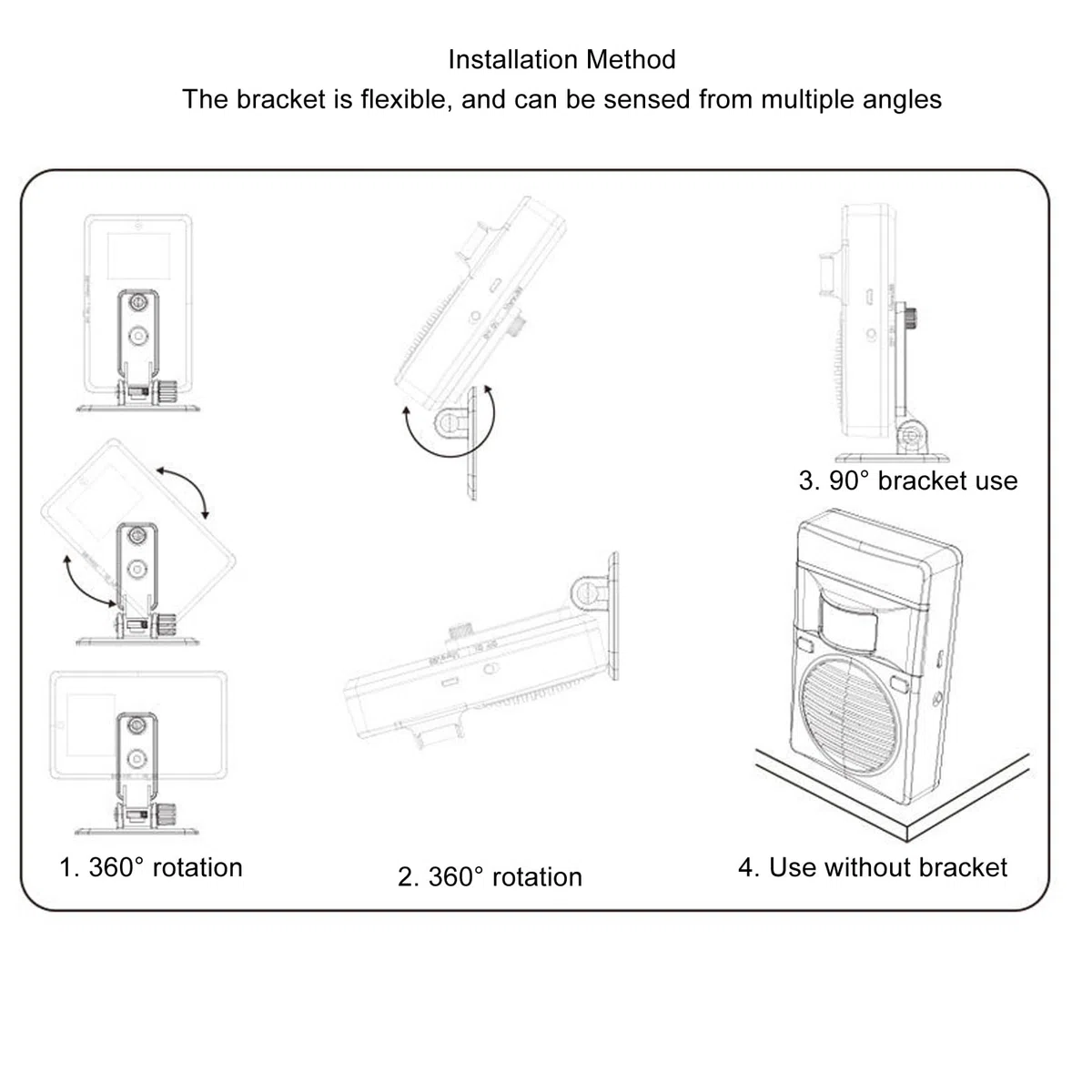 Naroote Ring de Sonido del Sensor de Movimiento IR, Archivos Mp3 Recargables de Movimiento de Volumen Ajustable Habilitado Taller de Reproducción de Sonido (Enchufe de la UE)