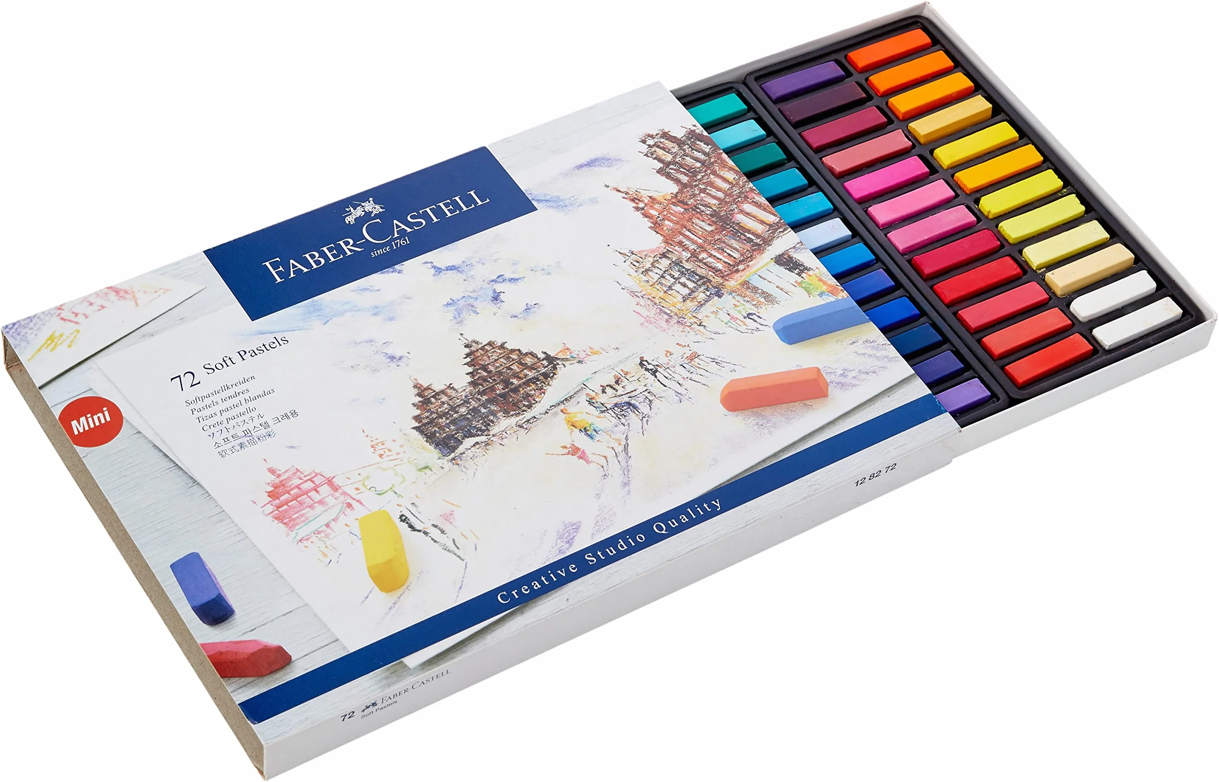 Faber-Castell Estuche de Cartón 72 Tizas Pastel Mini Multicolor