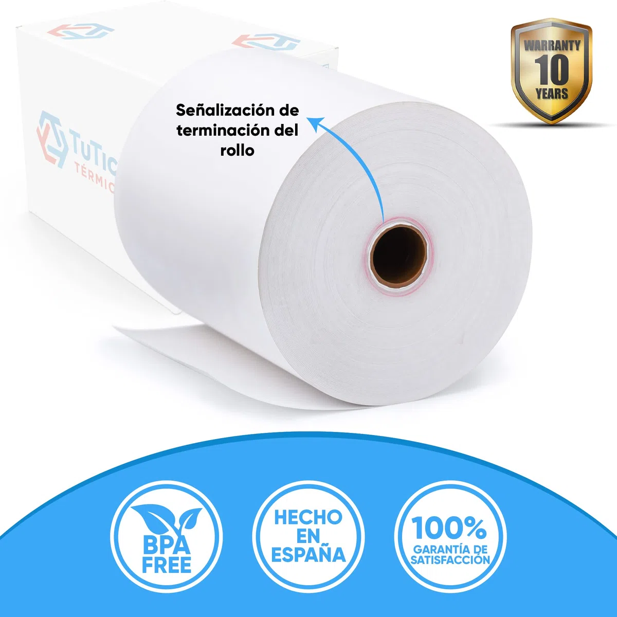 Pack Comandero Hostelería 10x15 cm 30 Talonarios 2 Hojas 36 Rollos 80x80x12 | Incluye blocs numerados con original y copia autocopiante papel para impresoras TPV cajas registradoras bares restaurantes