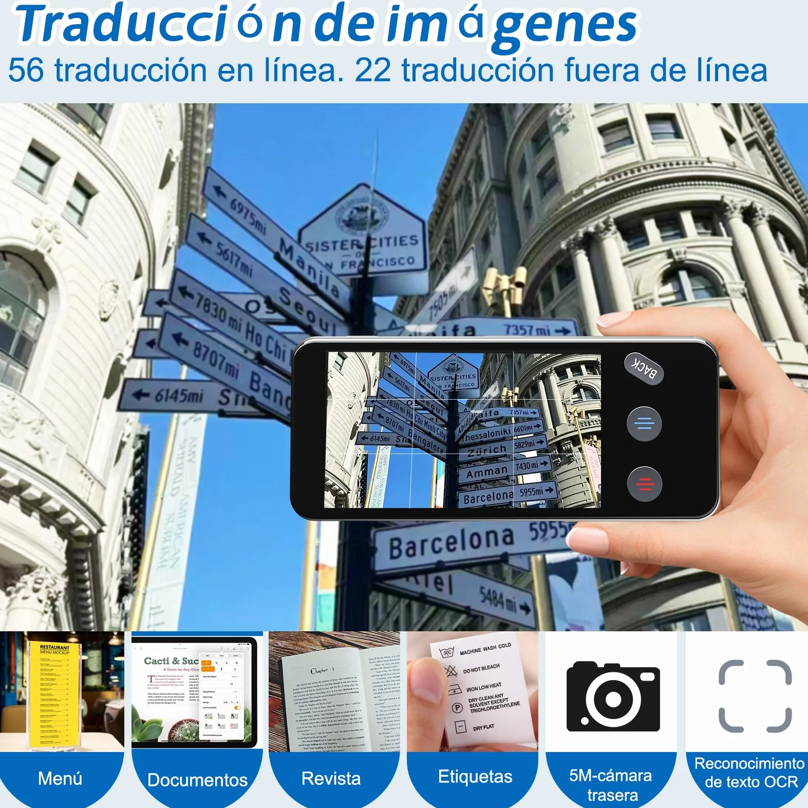 Dispositivo de Traducción Idioma, Traductor AI Inteligente de 143 Idiomas con,Traducción Desconectado y Traducción Bidireccional Instantánea,Aprender Regalos de Negocios de Viaje