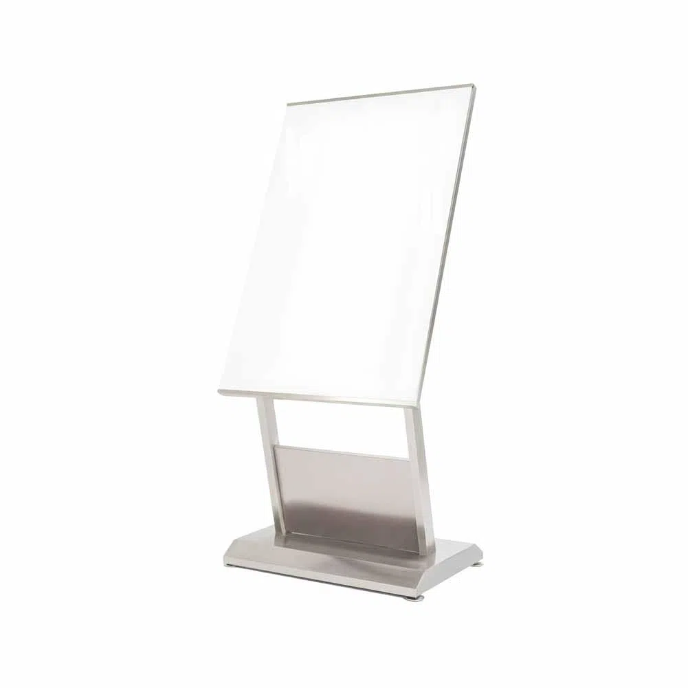 Soporte for letreros: pedestales metálicos resistentes, expositores de suelo de altura ajustable for carteles, tableros y espuma.(Silver)