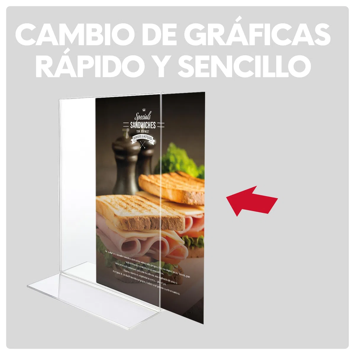 Expositor Metacrilato A3 Vertical - Pack 6unid | Porta Menus Sobremesa Resistente y Fácil Limpieza | Expositor Sobremesa para Publicidad de Tiendas y Cartas de Restaurante