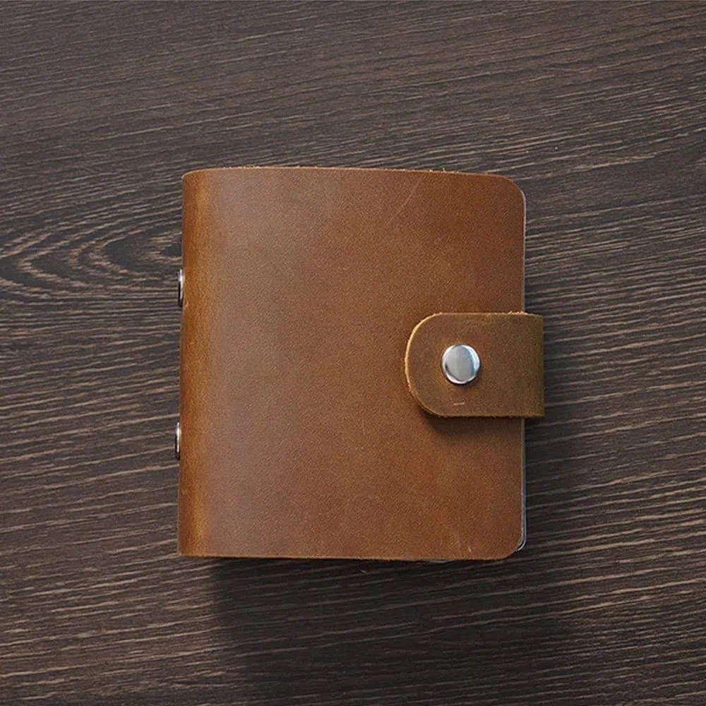 TOBILE Caja de almacenamiento de carpeta de cuaderno de cuero pequeño, Bloc de notas de diario portátil de cuero, regalo de papelería de oficina