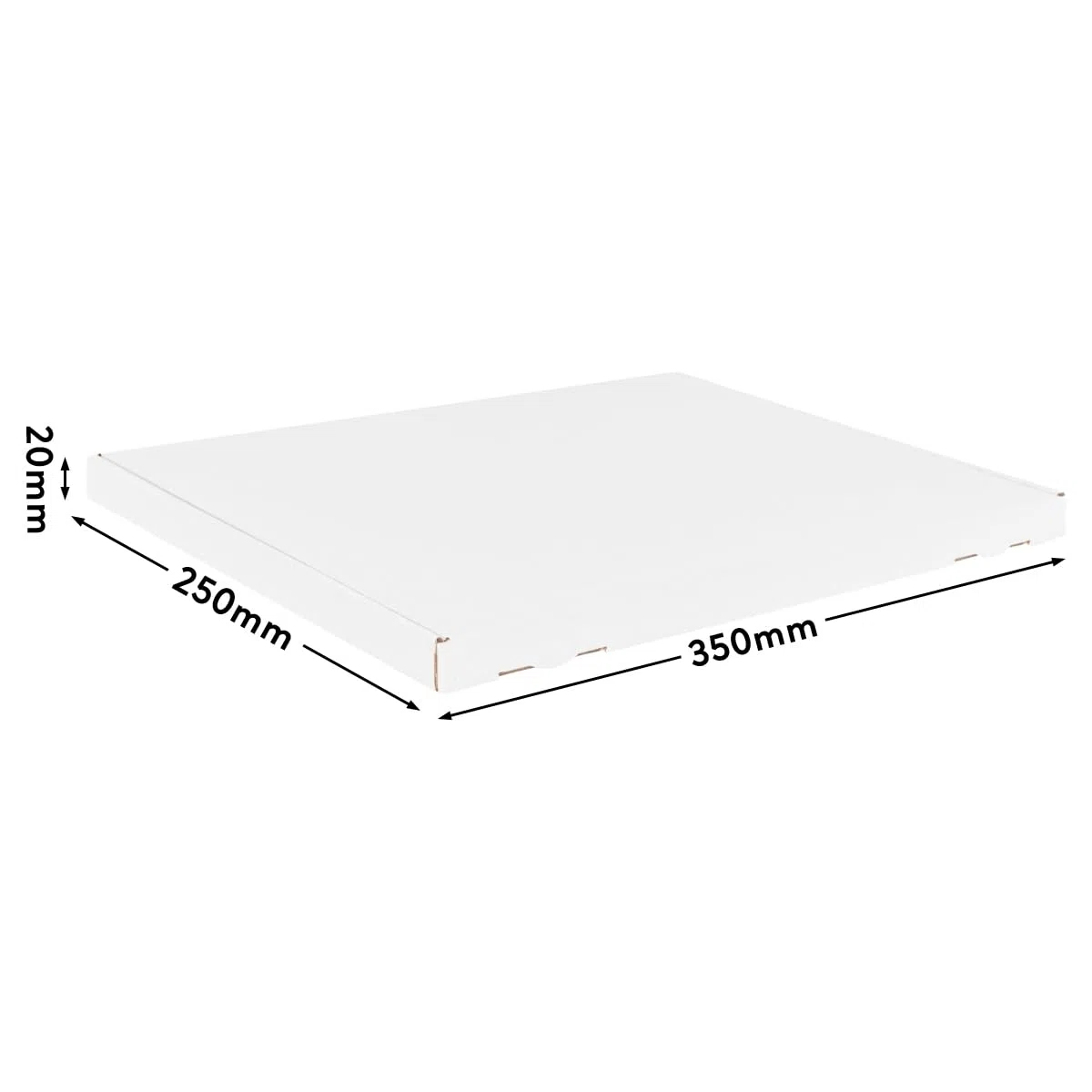 200 buzones grandes 350x250x20mm Blanco Envío Postal Caja plegable GB-2 | Caja plegable | Embalaje plegable | Buzones grandes