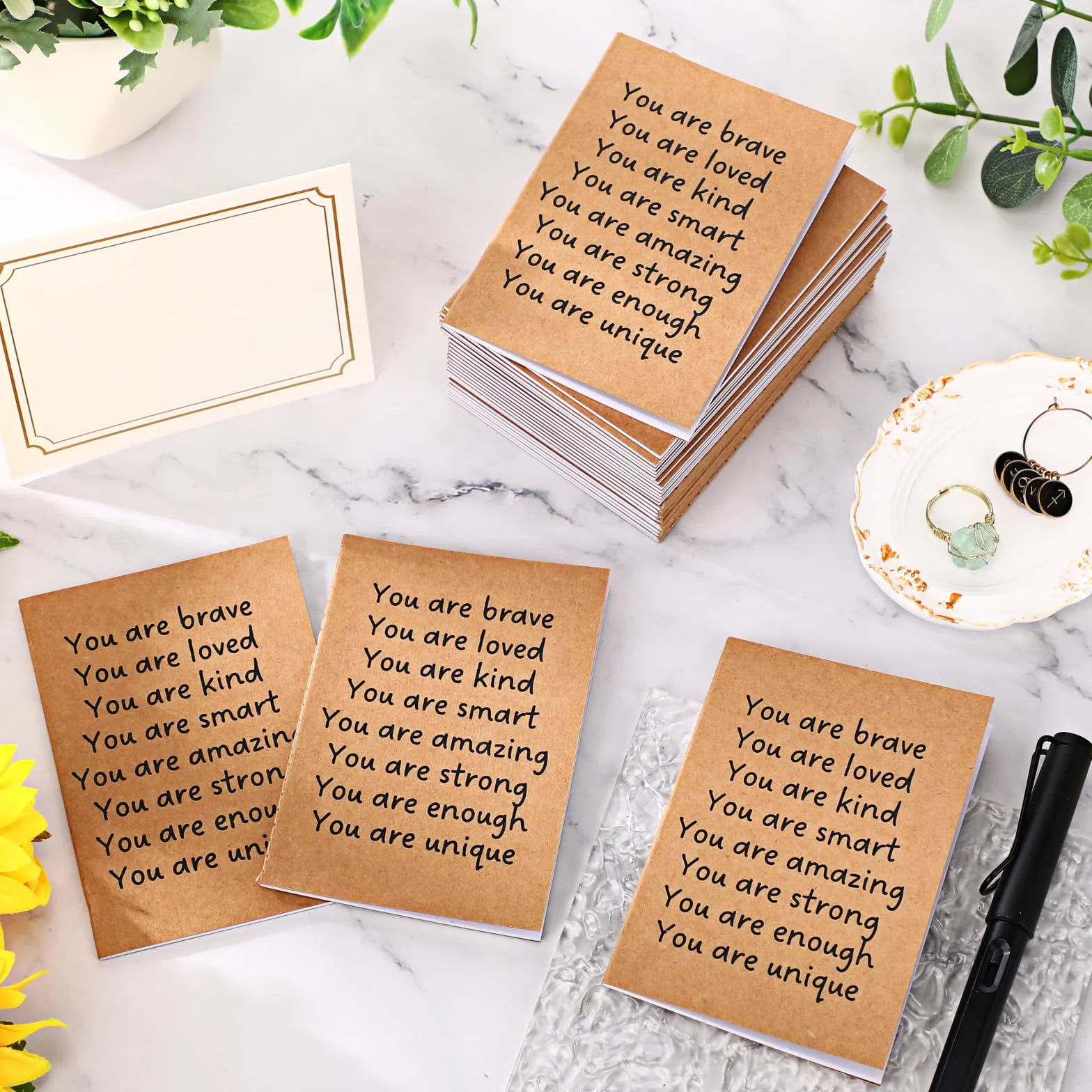 Spakon 96 cuadernos inspiradores para el regreso a clases, pequeños diarios de bolsillo, mini bloc de notas motivacionales, regalos de bienvenida para el primer día de clases para estudiantes del