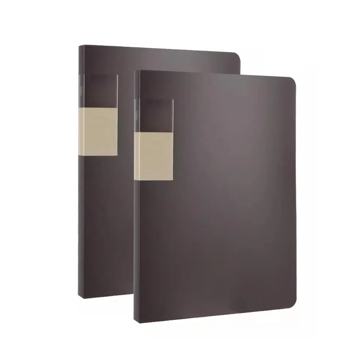 Carpetas, Carpeta A3 con 30 fundas de plástico, paquete 2, multicolor(Bruin)