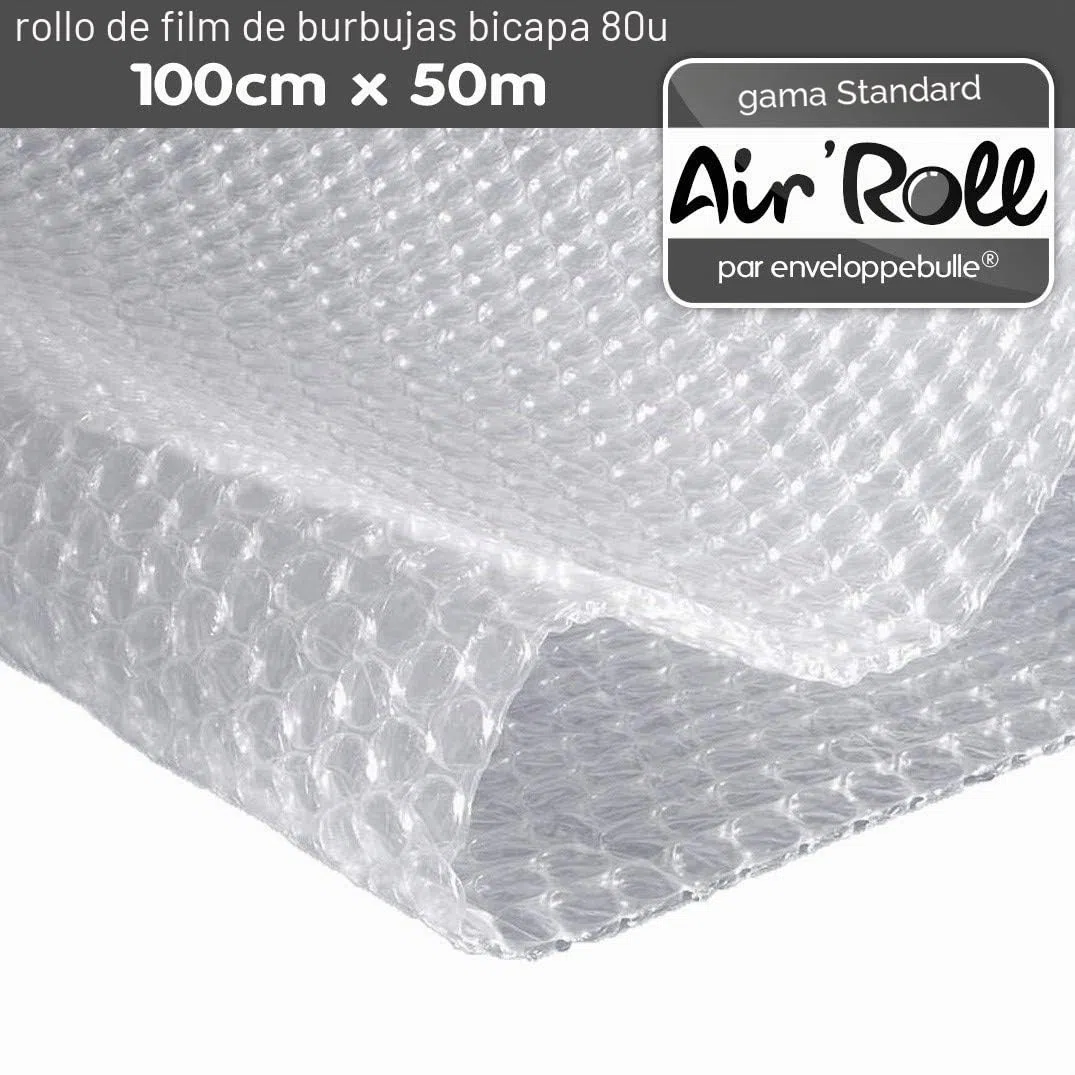 enveloppebulle - Rollo de plástico con burbujas (1 m x 50 m)