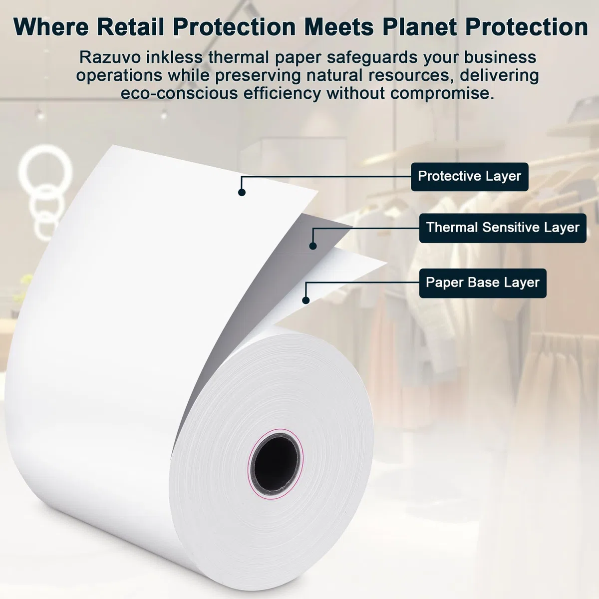 (150 rollos) papel térmico para recibos de 2 1/4 x 85 pulgadas, rollos de papel para máquina de tarjetas de crédito sin BPA para sistemas POS, compatible con Square Terminal, Clover Flex y más