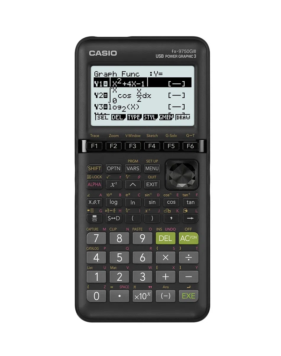Casio fx-9750GIII - Calculadora gráfica negra, pequeña