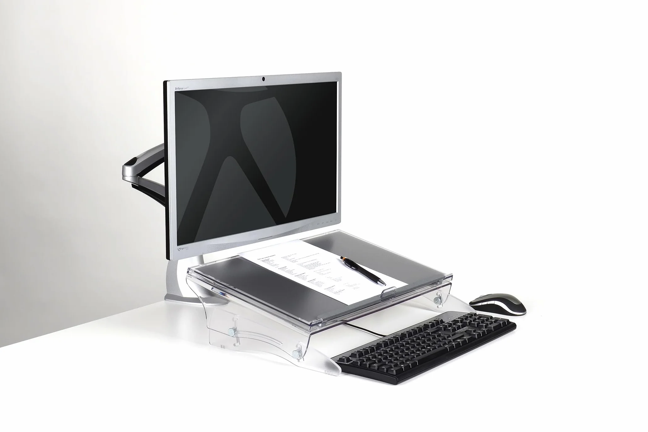 BakkerElkhuizen FlexDesk 640 - Soporte portátil para escribir, transparente