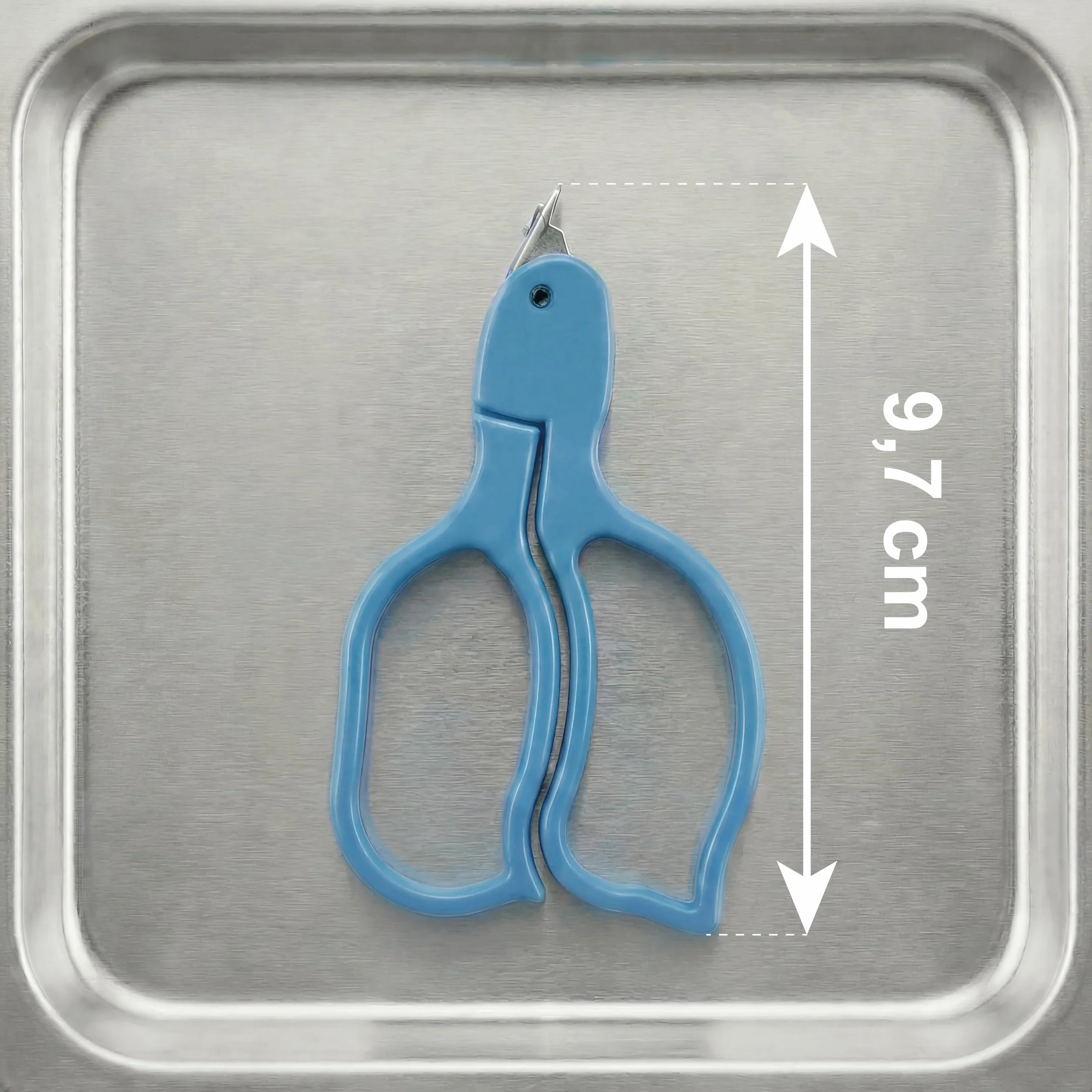 KMINA Quitagrapas (20 Unidades) Azul Estéril Desechable con Apertura Fácil Diseño Ergonómico Acero Inoxidable y ABS Sin Látex Envase Individual 97 x 5,4 mm