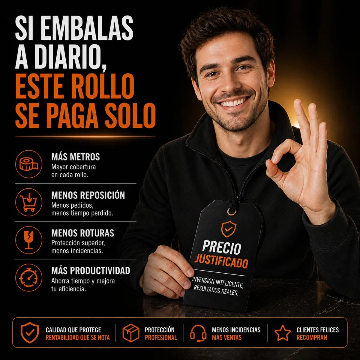 Plástico de Burbujas Rollo XXL Grande 0,8m x 200 m (160 m²) | Papel Burbuja Embalaje Profesional para Mudanzas, Envíos, Ecommerce y Objetos Frágiles | Ultra Resistente