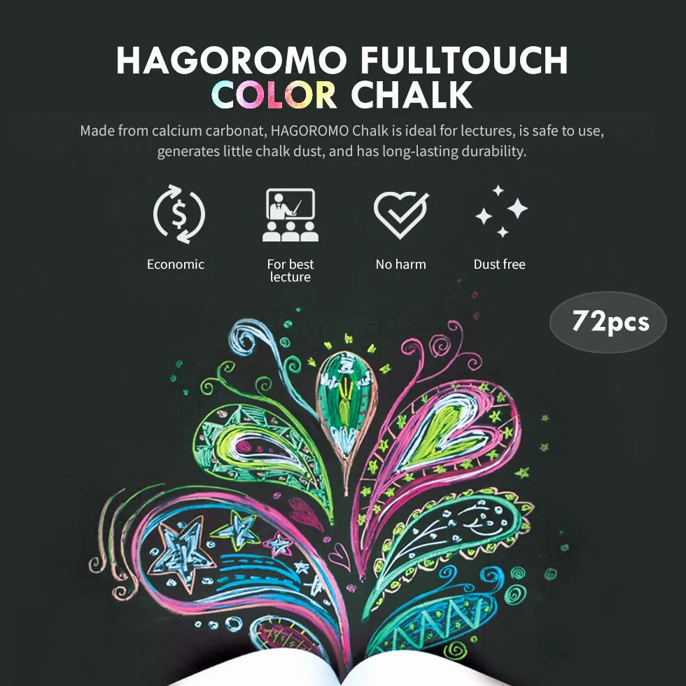 Hagoromo Fulltouch Mix 5-Color tiza 1 caja 72pcs multicolor