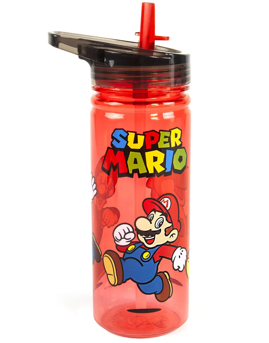 Super Mario Lunch Box Set for Kids | Yoshi Childrens School Food Bag, BPA Free Water Bottle 580ML & Snack Pot | Gamer Merchandise Gifts One Size