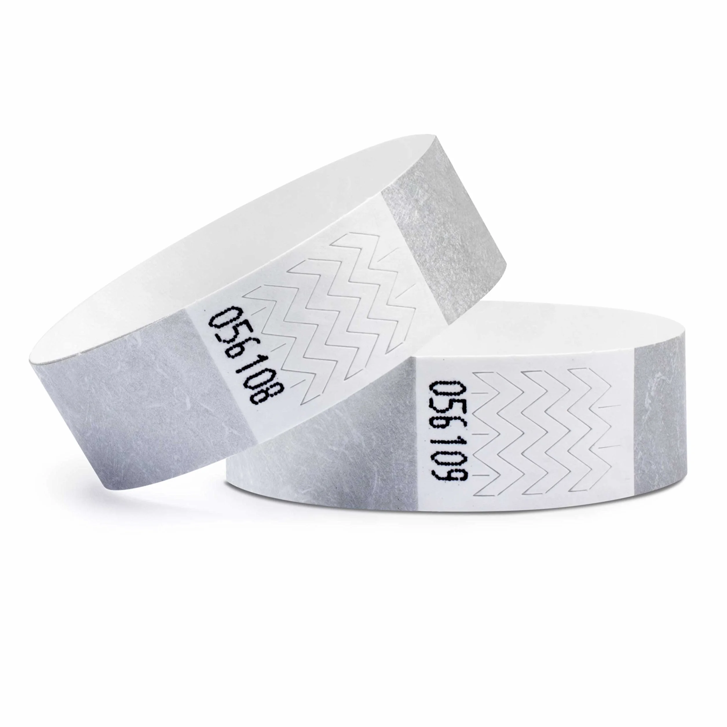 Pulseras de Seguridad 19 x 254 mm Plateado Pack de 1000