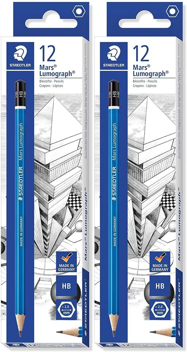 STAEDTLER Mars 100-HB LUMOGRAPH Lápiz HB - Caja de 12 unidades