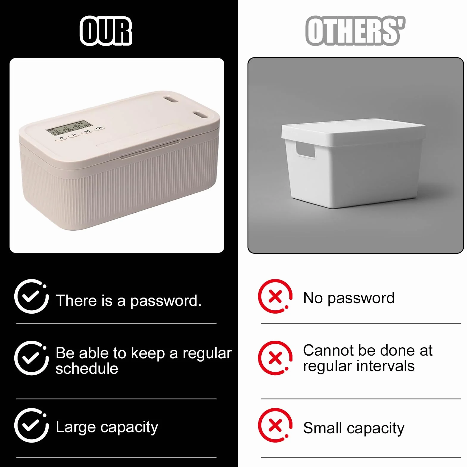 Caja de seguridad para teléfono móvil con cerradura de tiempo, autocontrol, estudio, niños
