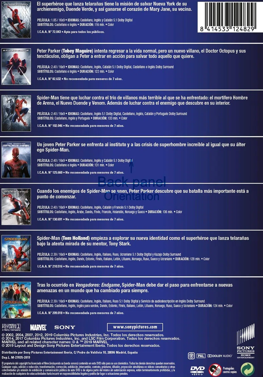 Pack Spider-Man (7 películas)