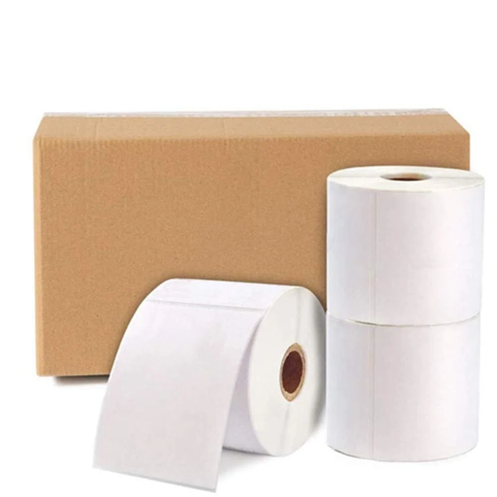 Etiquetas térmicas de 101 x 152 mm, 6 rollos directos (6 etiquetas térmicas pegatinas de 101 x 152 mm)
