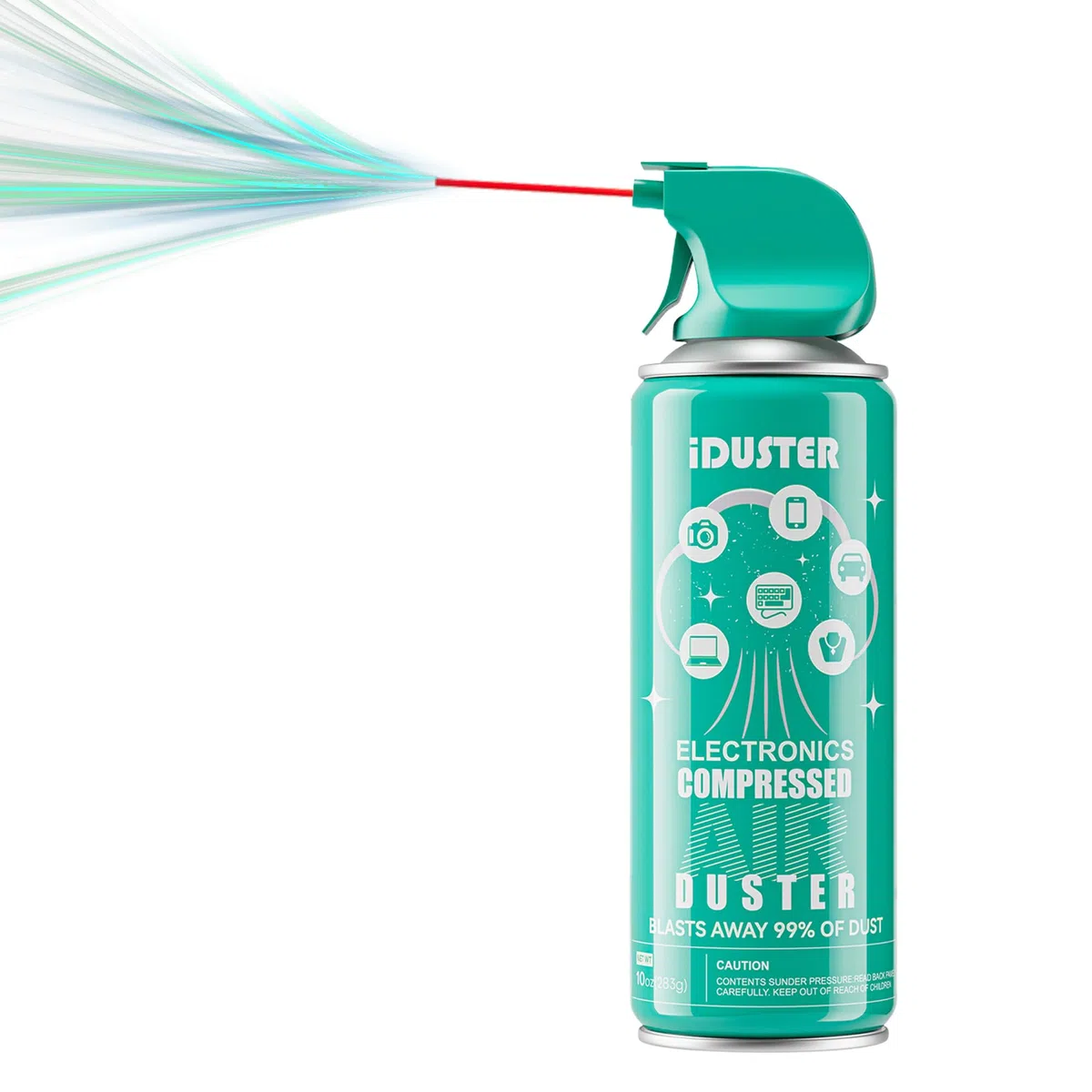 Plumero de aire comprimido para electrónica, limpiador de teclado desechable de 10 onzas, spray de aire para limpieza de computadora