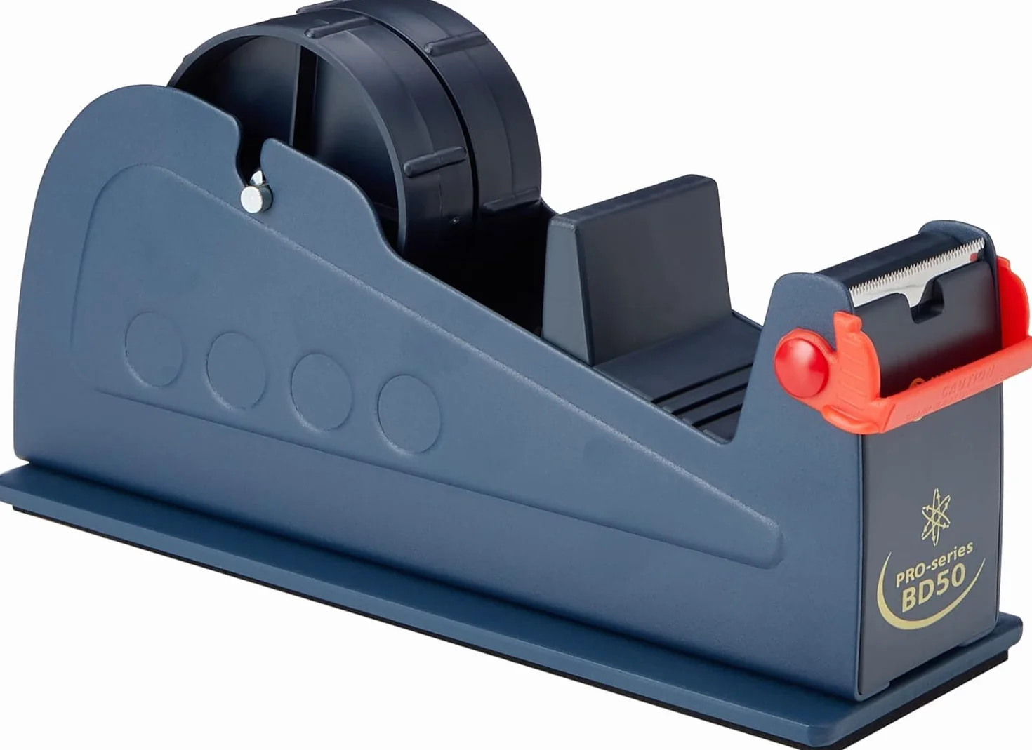 Flexo - Portarollos de sobremesa semiautomático para cinta de embalar, modelo MA99422, metal, 2 pulgadas, 1.5 pulgadas de diámetro
