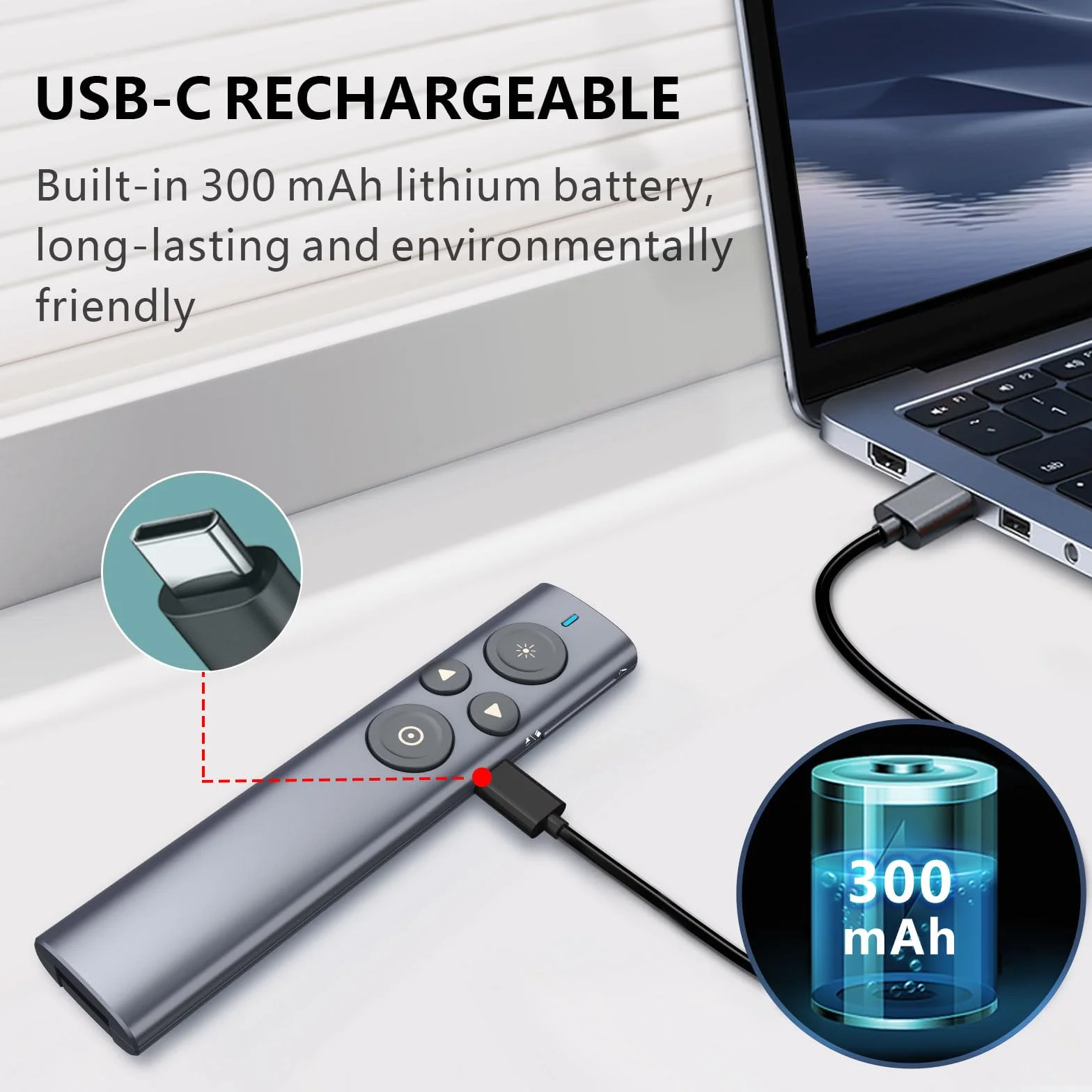Norwii N95s Pro Destacar Presentador Recargable, Puntero Luz Digital/físico y Puntero de presentador Air Mouse, Soporte Resaltar Magnificar Temporizador LED LCD