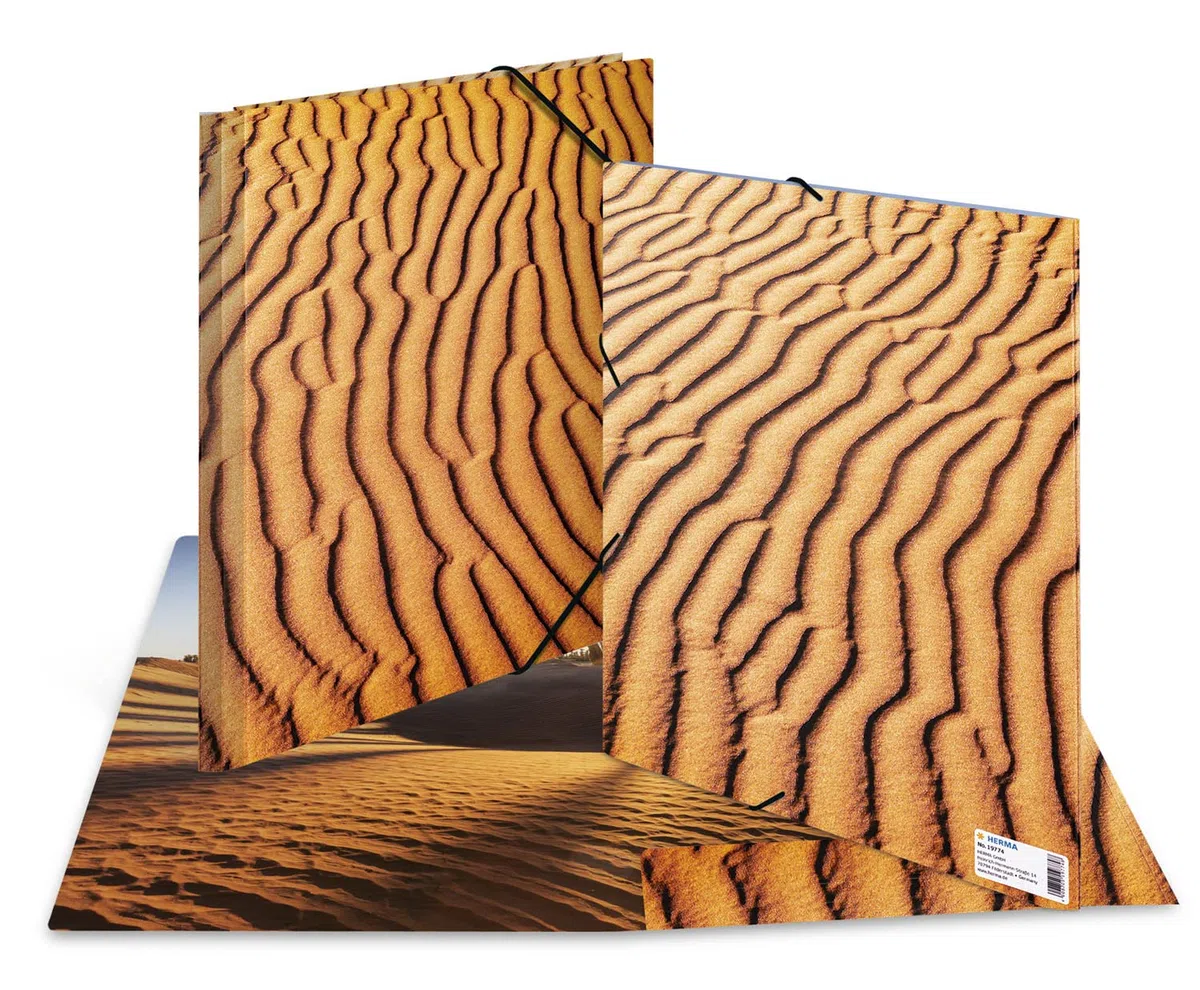 HERMA 19772 Carpeta A4 Naturaleza, surtido de 10 unidades, para niños, de cartón con acabado táctil, impresión interior y goma elástica, juego de carpetas de cartón para niños y niñas