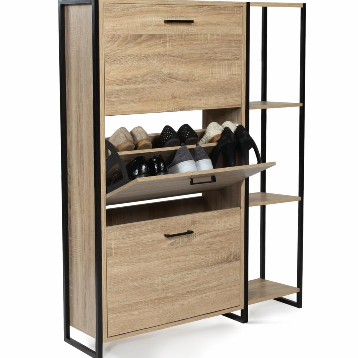 Mueble para zapatos industrial 18 pares 3 puertas con estante