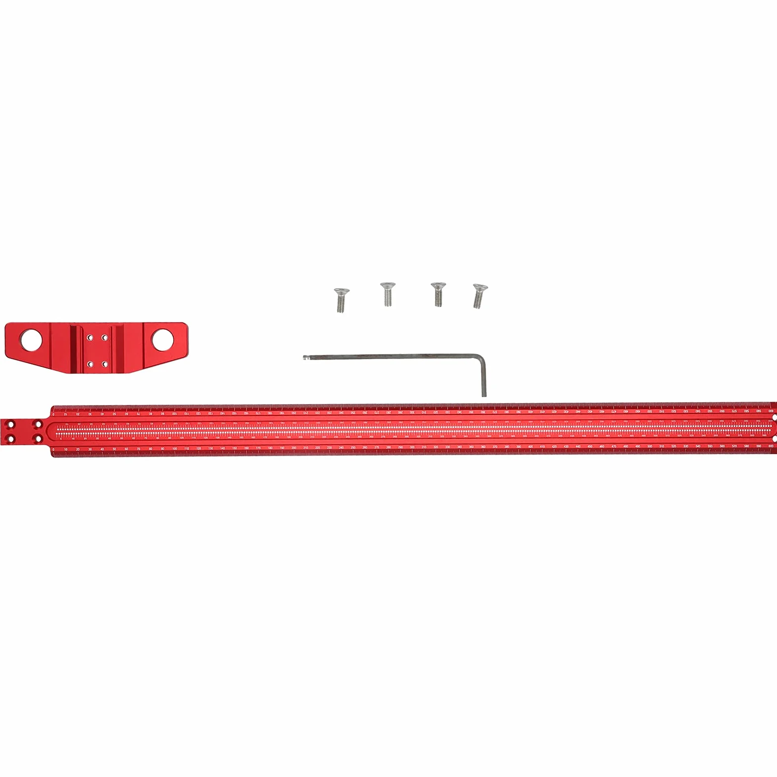 Regla T de aleación de aluminio de 500mm, trazador de carpintería extraíble para marco artístico, diseño de medición de dibujo (600 mm)