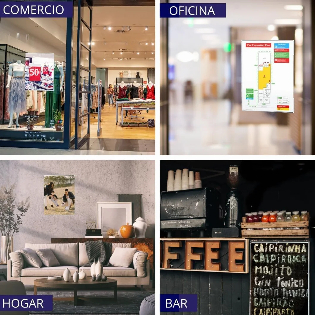 GOYAPRINT Soporte de Pared A4 Adhesivo para Carteles Expositor de Pared