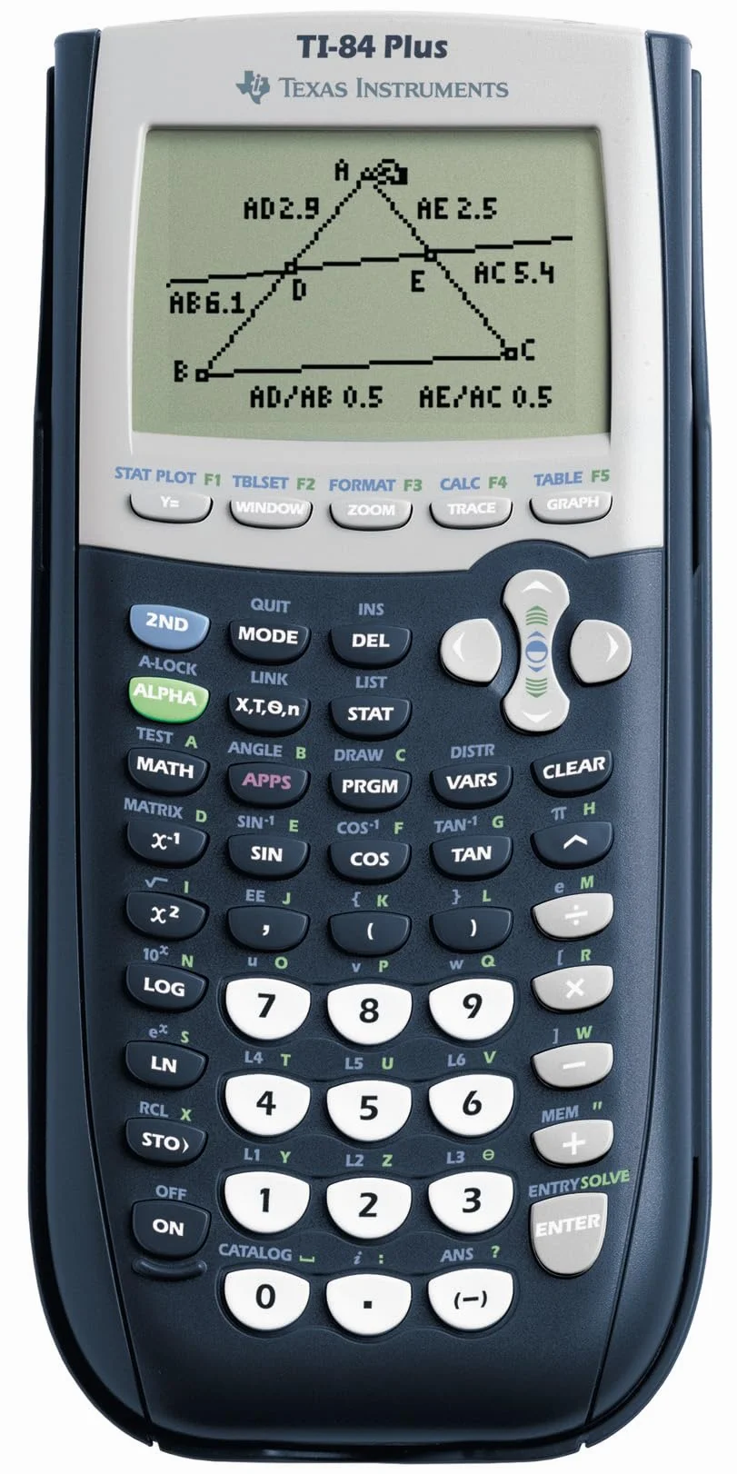 Texas Instruments TI-84 Plus - Calculadora gráfica (8 líneas, Memoria, Vistas 2D), Color Azul Oscuro
