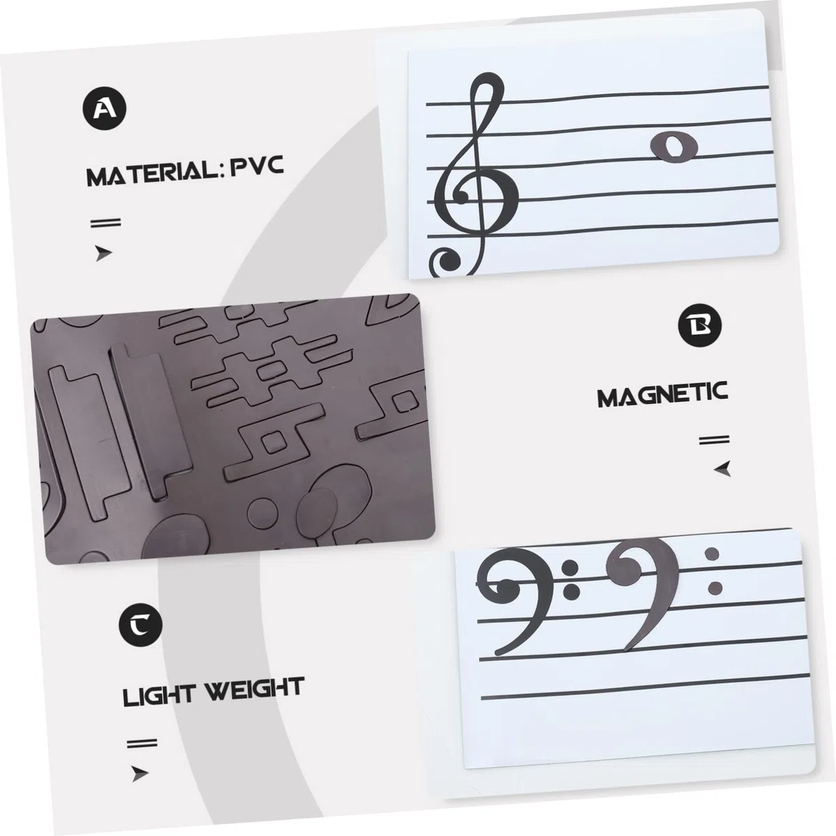 Pizarra Musical Pegatinas Magnéticas para Notas Material Educativo para Piano Diseño Escolar para Niños