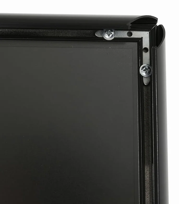 Porta Menú de Pie Decorativo Tamaño A2, Porta Gráficas de Aluminio, Porta Menú para Hostelería (Negro)
