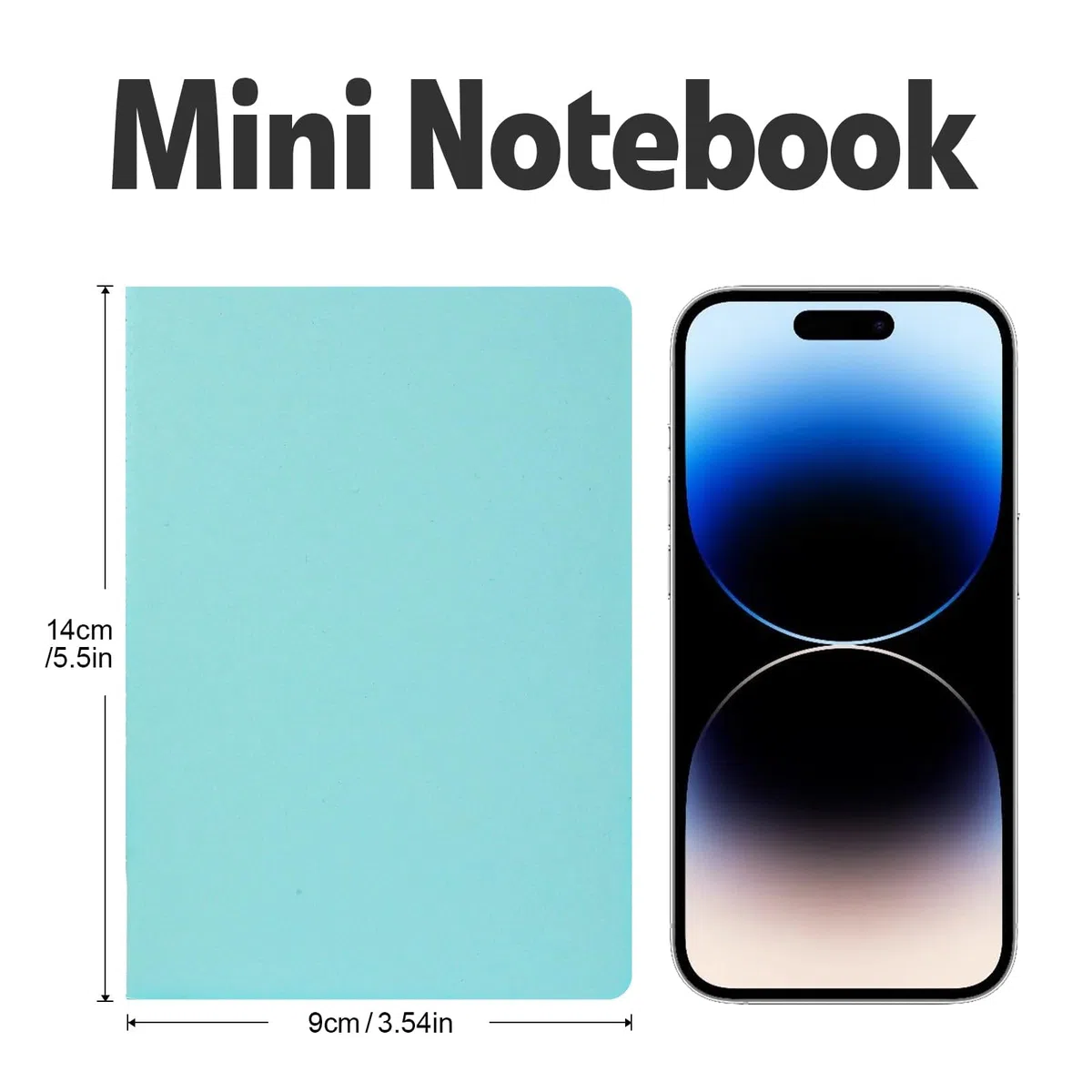 YesBes Paquete de 100 mini cuadernos de composición a granel, cuaderno de bolsillo pequeño de 3.5 x 5.5 pulgadas, cuaderno de colores de rayas anchas, 10 colores, 24 hojas (48 páginas) para viajeros