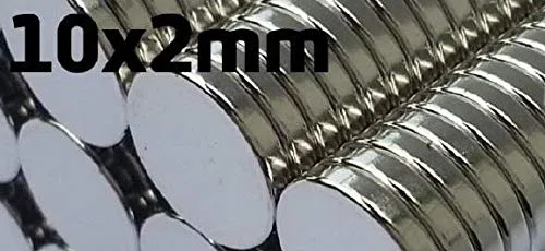 Imanes de neodimio para láminas magnéticas Extra Fuertes de 10 mm, Redondos, para pizarras Blancas, tablones de anuncios y pizarras magnéticas, con Caja de Almacenamiento, 100 Unidades