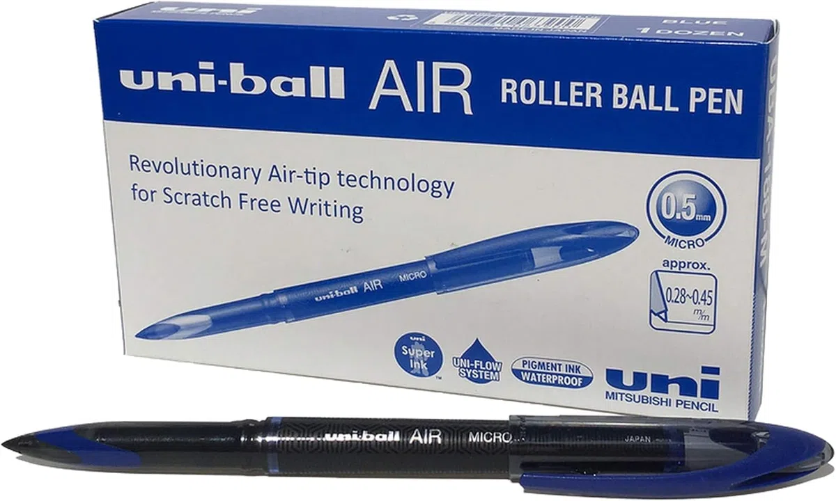 Uni-Ball Uba-188 - Air Micro, 12 Unidades, Azul