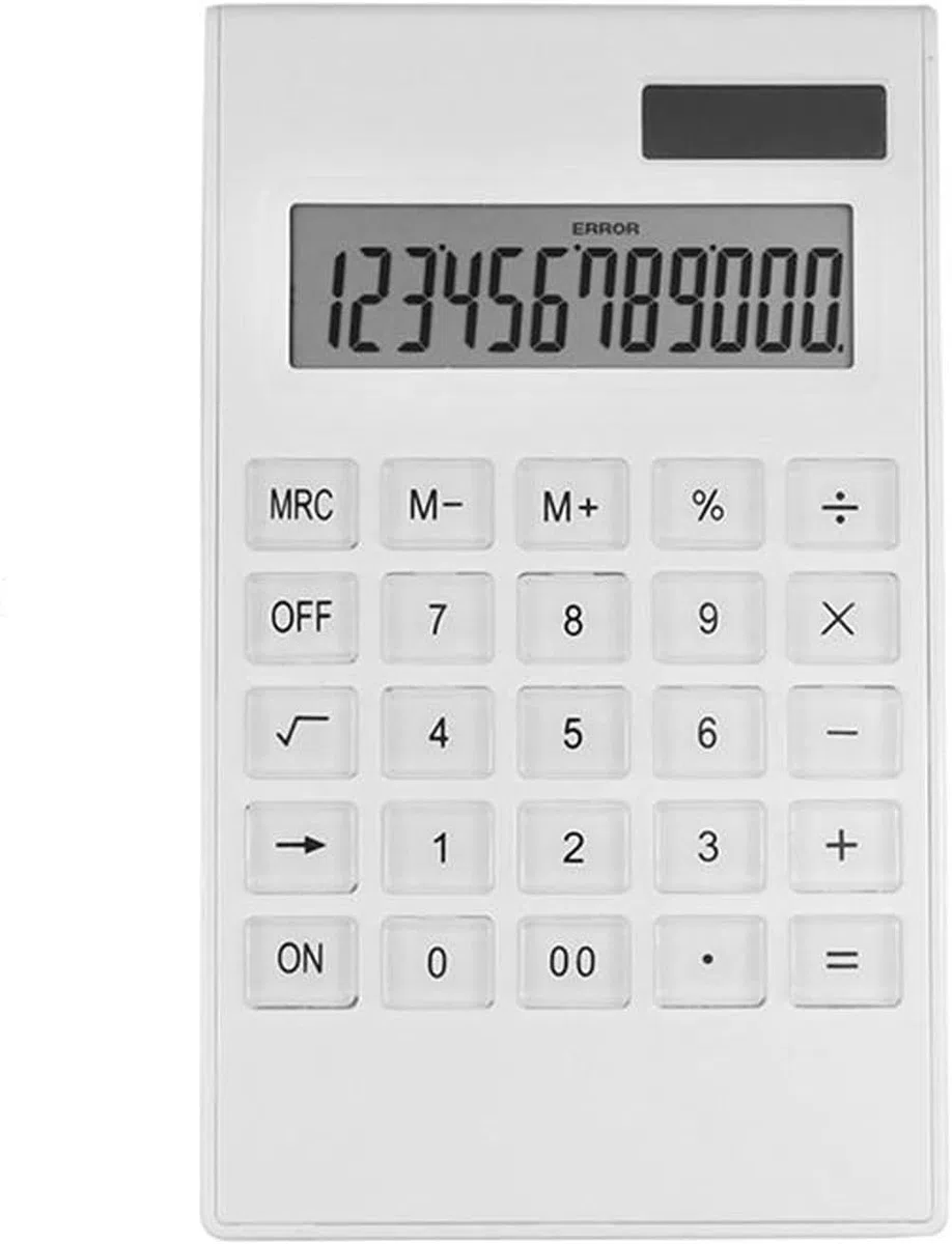 calculadoras, Escritorio Ultrafino, Pantalla Grande de 12 dígitos, batería Solar, botón Cristal Doble Potencia, for Oficina y Escuela