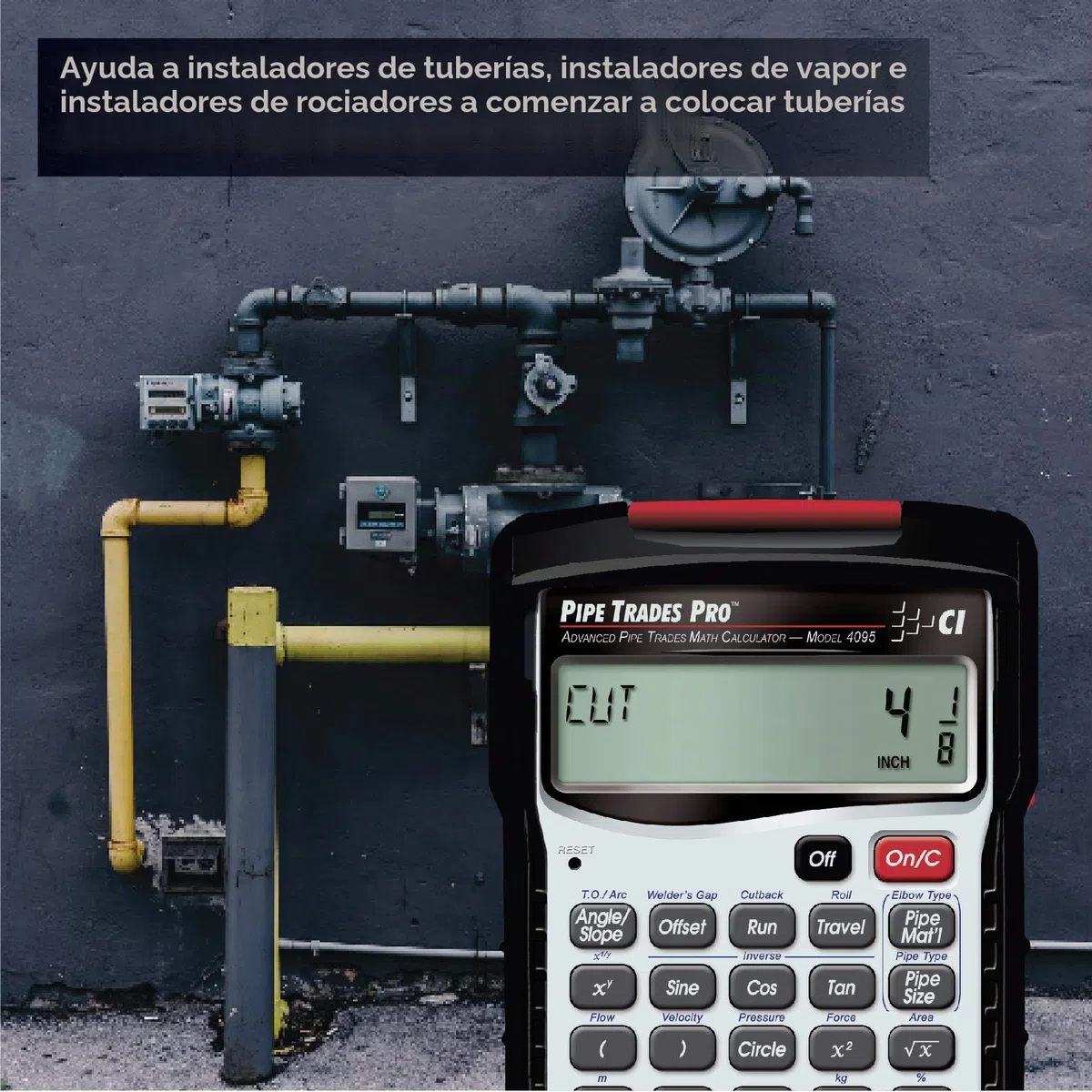 Calculated Industries Pipe Trades Pro Poche - Calculadora científica (Bolsillo, calculadora científica, 12 dígitos, Batería, Plata)