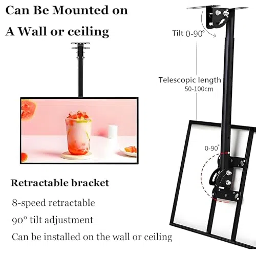 Caja de luz LED para menú, tablero de menús 3D retroiluminado para restaurantes y cafeterías, cartelera horizontal montada en la pared
