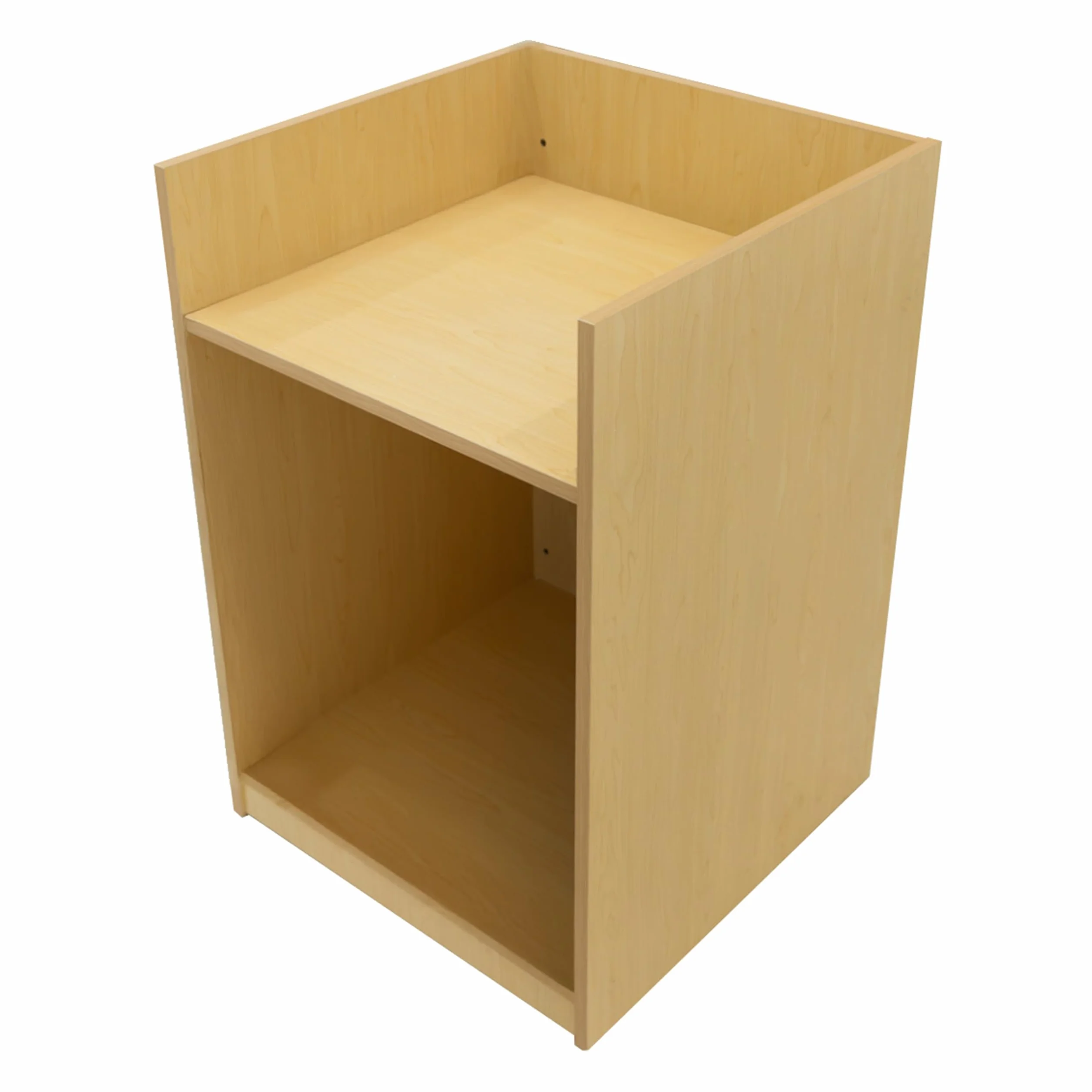 Set Mostradores Comerciales "EUROPA" | Arce |LM60+ B1200+C1200+TB60| MDF y vidrio templado | Estantes y puertas corredizas con cerradura | Fácil Montaje | Mostrador Recepción Expositor Comercial