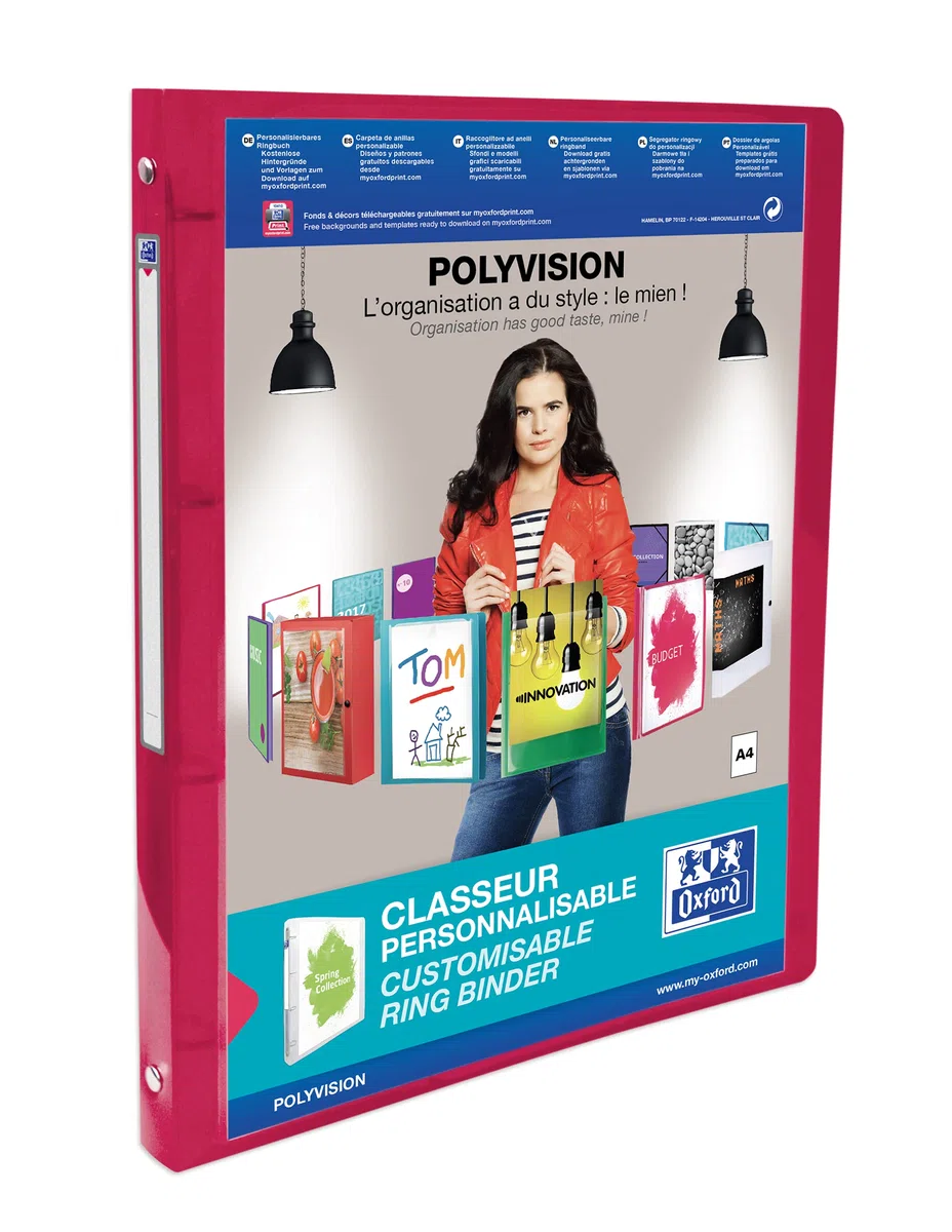 Elba Polyvision 100202273 959034-20 - Carpetas personalizables (12 unidades), colores surtidos y transparentes
