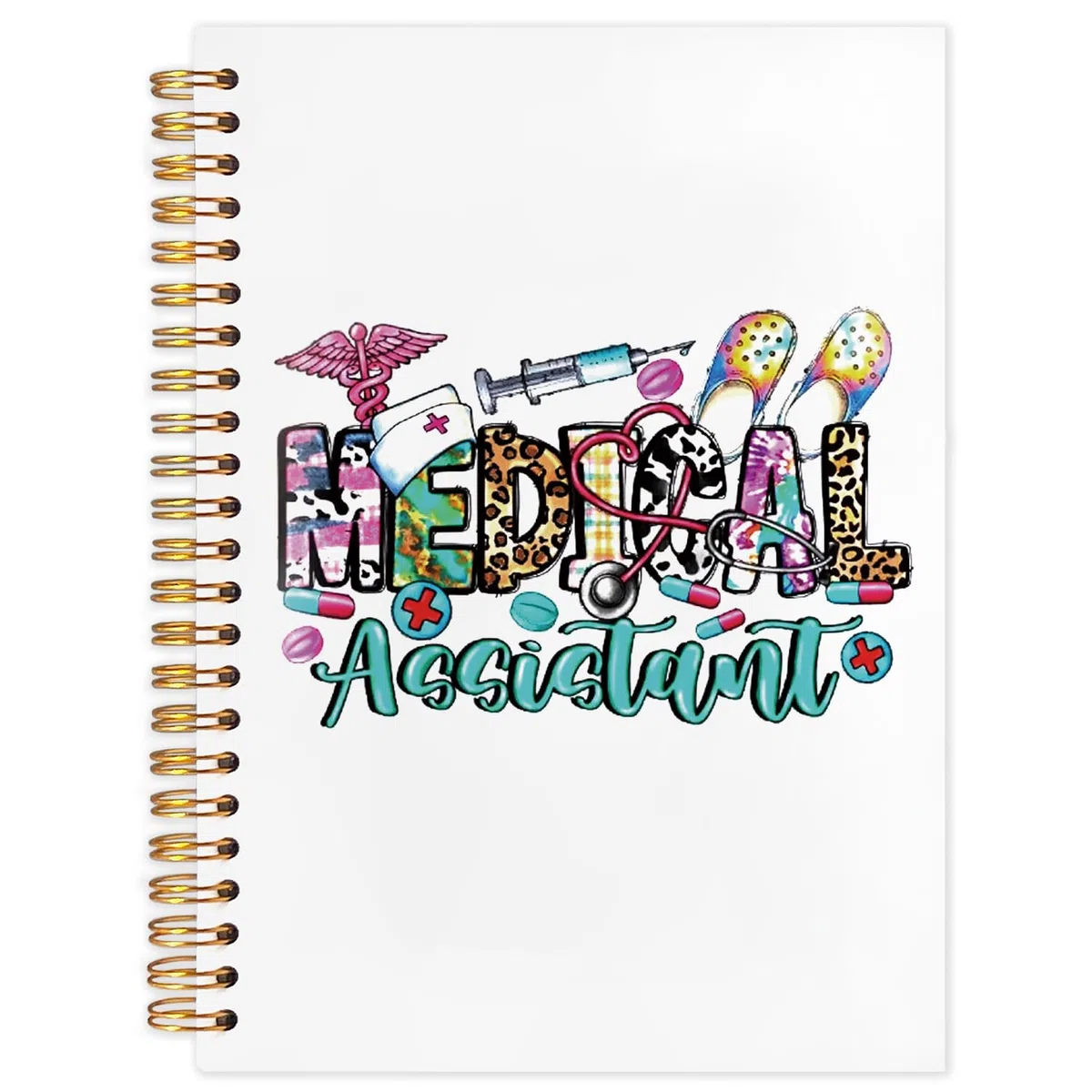 SNNDER Cuaderno de asistente médico, regalos de asistente médico para mujeres y mujeres, regalos de la semana de agradecimiento para mamá, cuaderno en espiral de tapa dura de 5.5 x 8.3 pulgadas