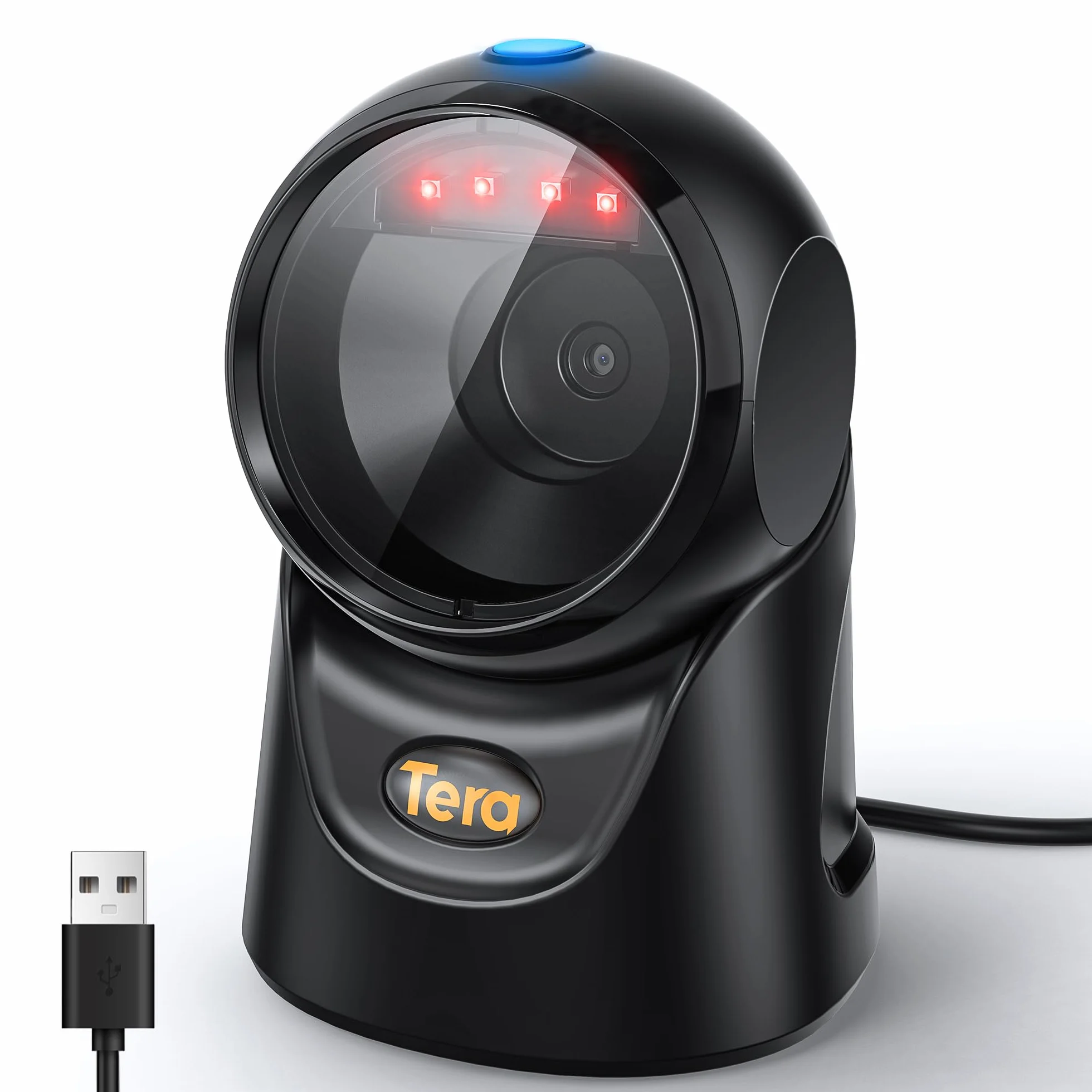 Tera Barcode Scanner Plattform Omnidirektional: 1D 2D QR Code Desktop-Lesegerät Freihändig USB Kabelgebunden Verstellbarer Winkel, Plug-and-Play für POS Supermarkt, Lager, Einzelhandel, Krankenhaus 97