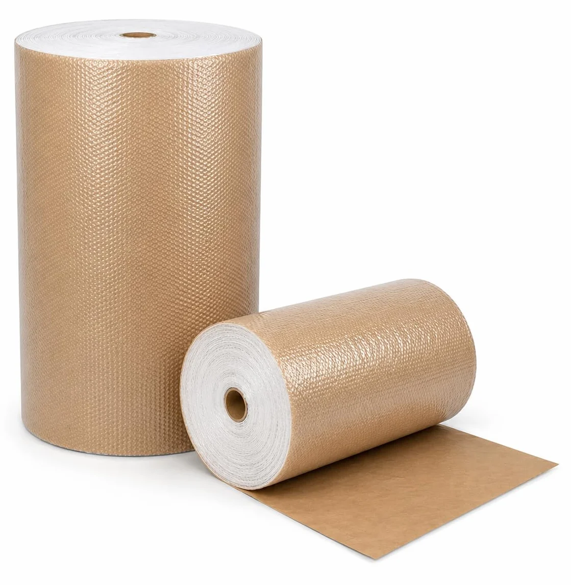 Papel Burbuja con Kraft para Embalar | Rollo Burbujas Embalaje 120 cm x 75 m | Plastico Burbujas Polietileno con Papel Kraft Protector | Ideal Mudanzas, Envíos y Almacenaje
