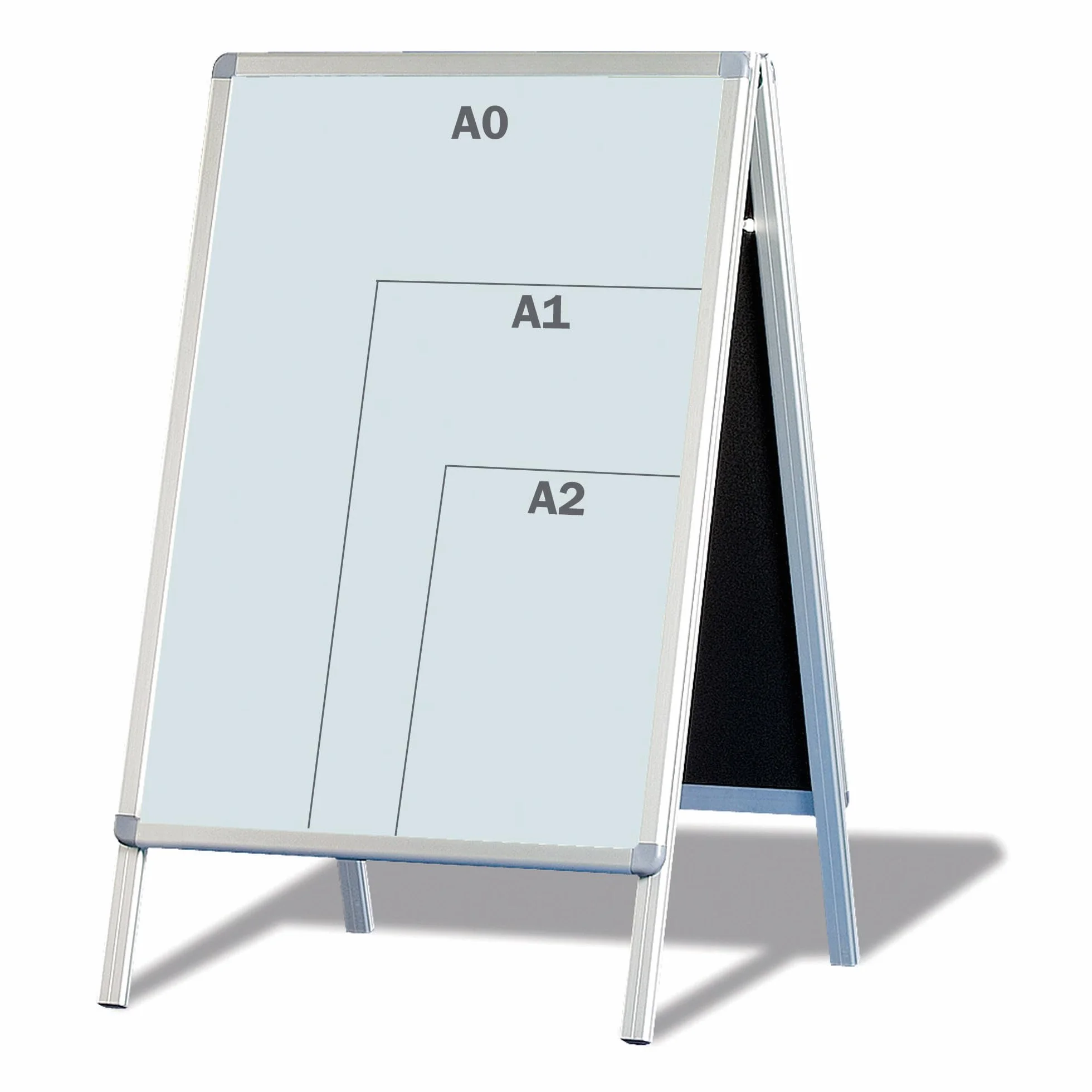 Franken A-Board Poster Frame - Tablero A1 para indicadores, plateado