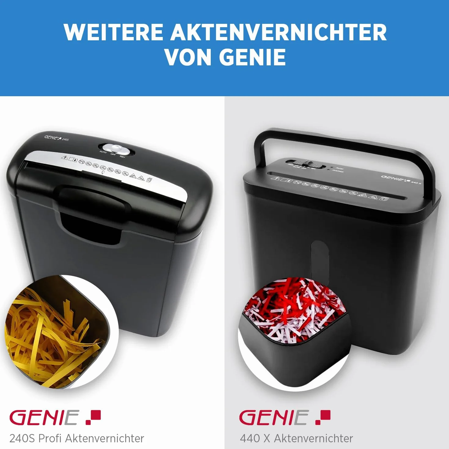 Genie 580 XCD Plus - Destructora de Documentos, Corte Transversal, Capacidad para 10 Hojas, Destrucción de CD, Contenedor de Residuos de 21 litros, Nivel de Seguridad P4, Negro