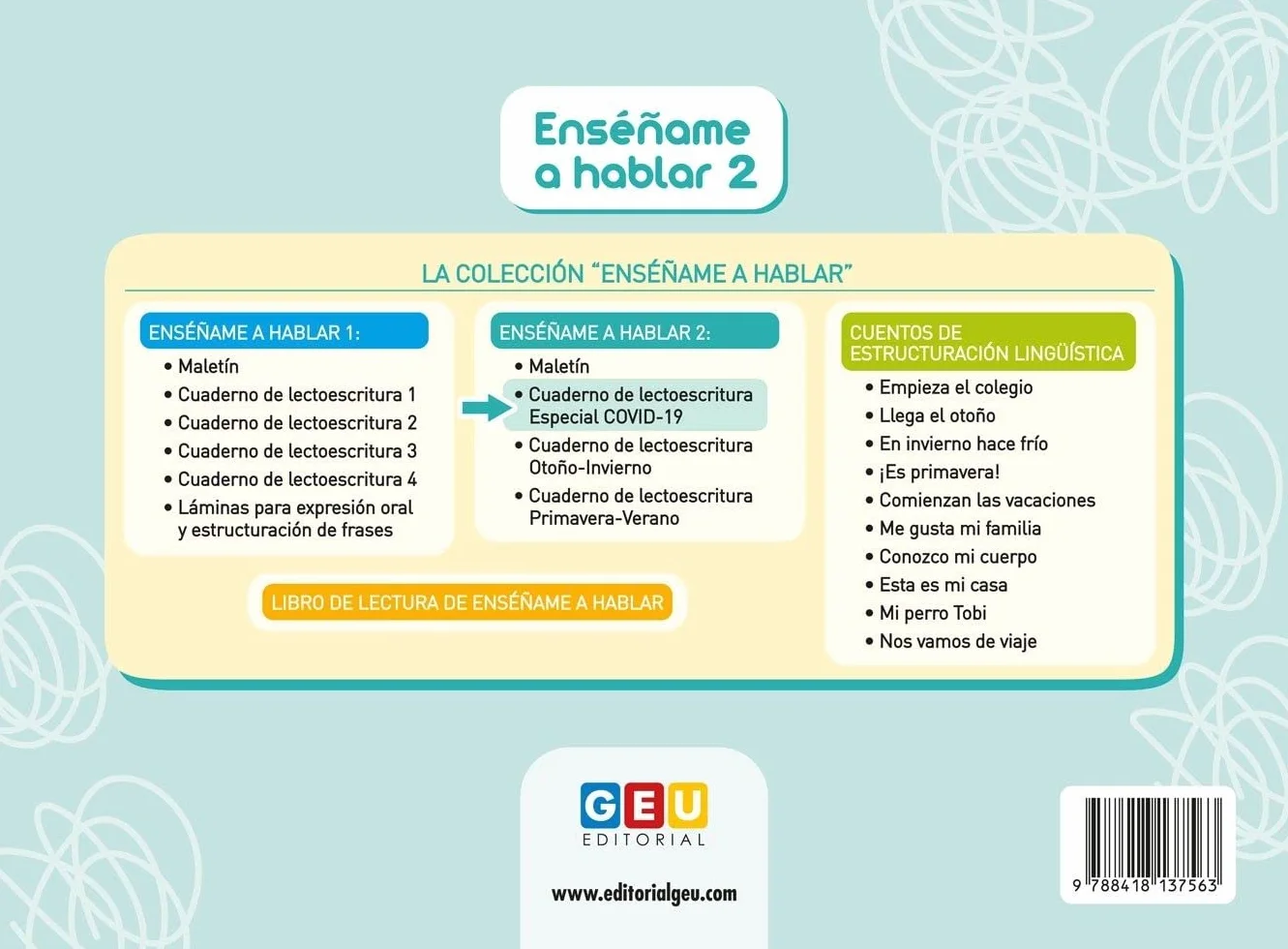 Cuadernos Enséñame a Hablar 2 Colección Completa Alumno